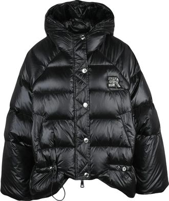 Ermanno Scervino Black Polyamide Hooded Down Jacket