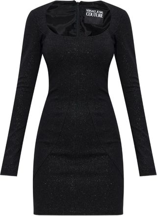 Versace Jeans Couture Abito midi con scollo quadrato - Nero
