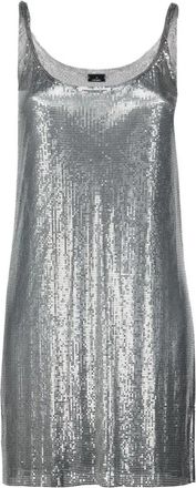 Paco Rabanne Metallic Knit Dress - Dames - Korte kleedjes - Grijs - M - Kleedjes