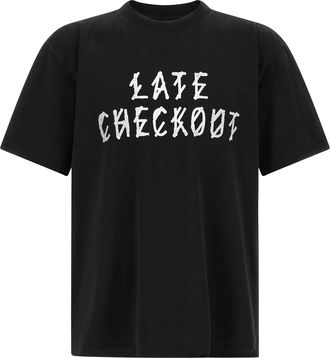 44 Label Group Black Hotel Graphic Cotton Jersey T-Shirt