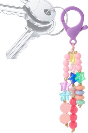 Generic Purse Charm Beaded, Backpack Key Ring Purse Charm, Cute Beaded Phone Charm Bag Charm for Women Girls Christmas Birthday Holiday