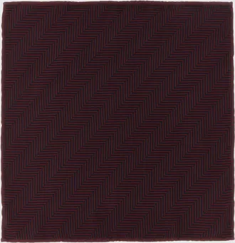 Brunello Cucinelli Fazzoletto da taschino in pura seta con fantasia chevron