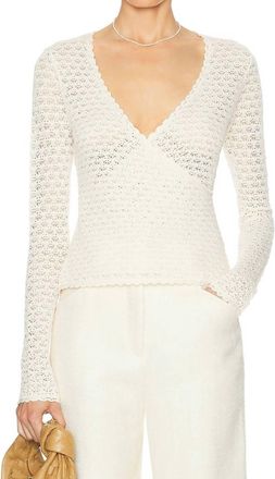 Poss&eacute; Romy Wrap Top In Cr&egrave;me