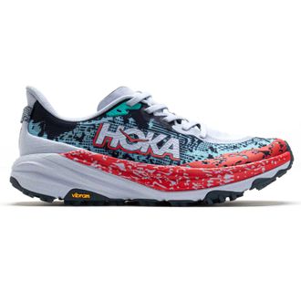 Hoka One One Hoka Speedgoat 6 Textile Synthetic Womens Running Trainers - Gull Stormy Skies - Size:UK 7.5