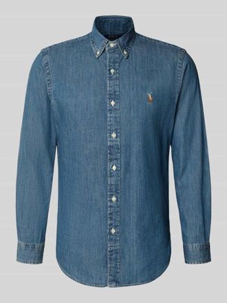 Polo Ralph Lauren Custom Fit Jeanshemd aus reiner Baumwolle in Jeansblau, Gr&ouml;&szlig;e XXL