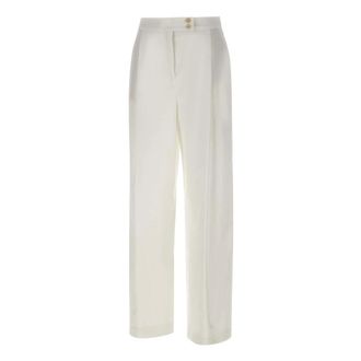 Eleventy Straight Trousers, female, White, Size: XS Tailored Palazzo Trousers