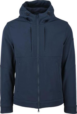 Paul & Shark Softshell Fleece Jacket With Adjustable Hood And Zippered Pockets