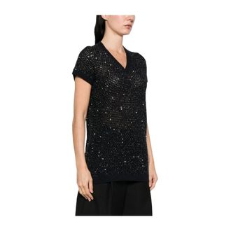 Fabiana Filippi Mujer, Camisetas, Azul, Talla: L