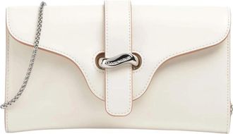 Emporio Armani Glad Leren Schoudertas - Dames - Schoudertassen - Wit - ONE Size - Leer - Tassen