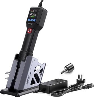 OEM Mini Pistola De Calor, Pistola De Aire Caliente Con Gran Pantalla Digital Lcd (550 W), Ajustable De 100 &deg;c A 450 &deg;c, Tecnolog&iacute;a De Control De Temperat