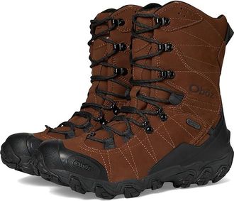 Oboz Footwear Bridger 10 Insulated B-Dry Mens Snow Shoes Grizzly : 10.5 D - Medium, Leather