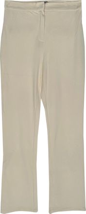 Max Mara Leisure Straight-Leg Trousers in White Cotton