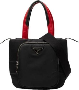 Prada Pre-owned Vintage Nylon Schoudertas - Dames - Vintage Handtas - Zwart - ONE Size - Nylon - Vintage