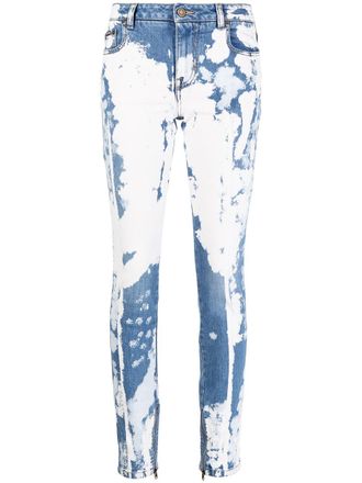 Tom Ford Jeans skinny con fantasia tie-dye - Blu