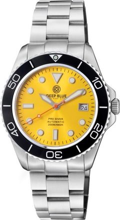 Deep Blue Pro Diver 200 Automatic Mens 42 mm Watch PD200YELOW