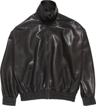 Acne Studios Leren Blouson - Dames - Bomber jackets - Zwart - L - Leer - Jassen