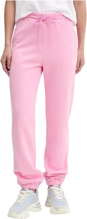 Msgm Logo-print Track Pants - Dames - Sweatpants - Roze - M - Katoen - Broeken
