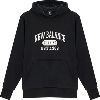 New Balance Classic Lifestyle Hoodie Asia Sizing Black White AMT31313-BK