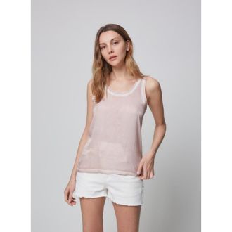 Majestic Filatures Linen Silk Hand Dye Scoopneck Tank in Rose The at Nordstrom, Size 2
