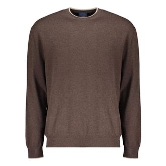 Paul & Shark Crew Neck Jumper - male - Paul & Shark - Cashmere Knitwear - Brown - L - Knitwear