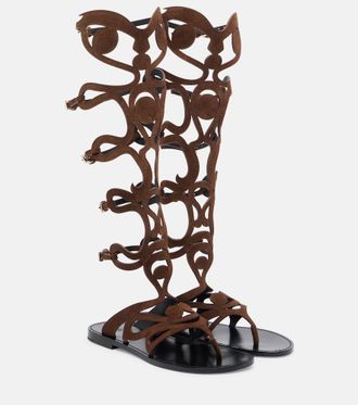 Pucci Suede gladiator sandals