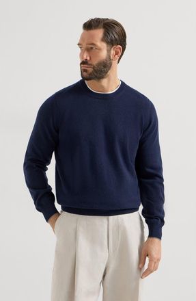 Brunello Cucinelli Cashmere sweater in Navy Blue at Nordstrom, Size 62 It