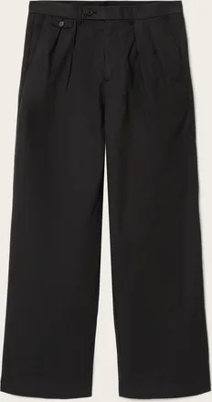 AllSaints Main: 55% Cotton, 45% Lyocell Conway Wide Leg Pleated Trousers, Size: 28