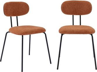 Sweeek Silla decoraci&oacute;n madera curvada te&ntilde;ida nogal y tela repelente a agua