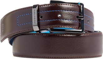Piquadro Leren riem met doornsluiting - Heren - Riemen - Bruin - ONE Size - Leer - Accessoires