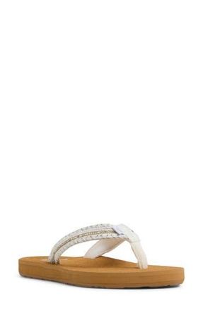 Roxy Embellished Flip Flop in Silver at Nordstrom Rack, Size 6