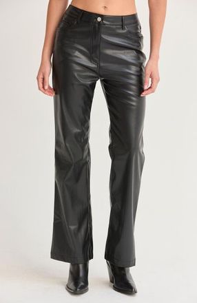 Crescent Faux Leather Pants in Black at Nordstrom, Size Small