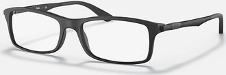 Ray-Ban Mens Rectangle Eyeglasses In Matte Black
