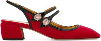 Ferragamo Mary Jane 40mm pumps verfraaid met kristallen - Roze