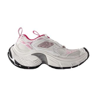 Balenciaga Sneakers, female, White, Size: 11 US White Synthetic Sneakers with Wild Rubber Sole