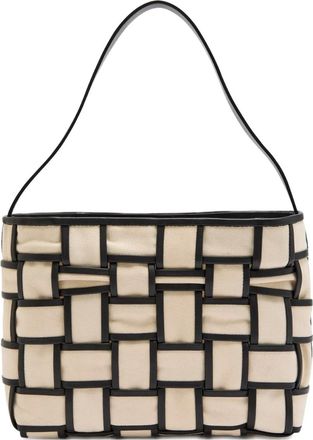 St.Agni Border Woven tote bag - Neutrals