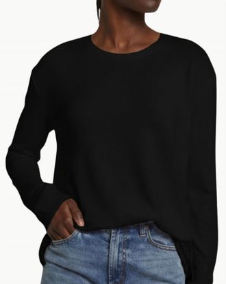 Rag & Bone The Long Sleeve Knit Tee In Black