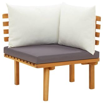 vidaXL Vidaxl - Sof&aacute; De Esquina Para Jard&iacute;n Con Cojines Madera Maciza De Acacia