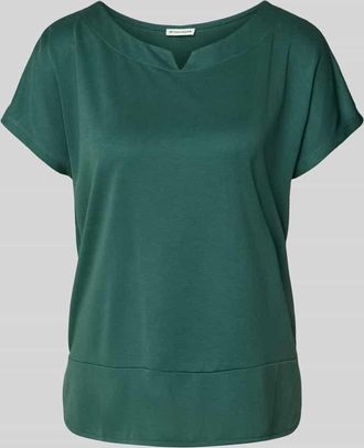 Tom Tailor Regular Fit T-Shirt aus Modal-Mix in Dunkelgruen, Gr&ouml;&szlig;e L