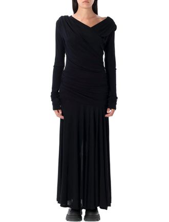 Ganni Draped Long Dress