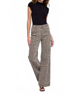 Hidden Jeans Cheetah High Rise Flare Jeans In Multi