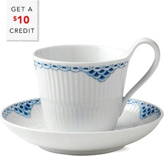 ROYAL COPENHAGEN Princess High Handle Cup & Saucerwith $10 Credit