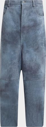 Bottega Veneta Men & apos;s Cloudy Tapered Fit Suede Trousers