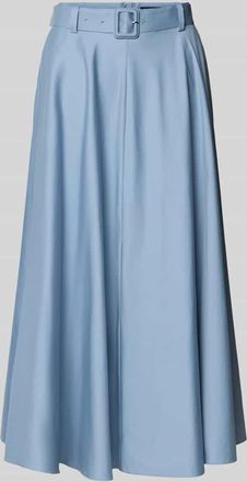 Windsor Glockenrock mit G&uuml;rtel und r&uuml;ckseitigem Rei&szlig;verschluss in Hellblau Melange, Gr&ouml;&szlig;e 34