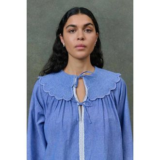 Louise Misha Blouse met Claudine-kraag, HYACIA