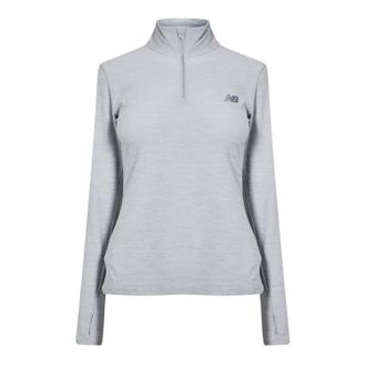 New Balance Hardloop-trainingsjack met kwartrits voor dames, in space-dye-uitvoering (Grijs)