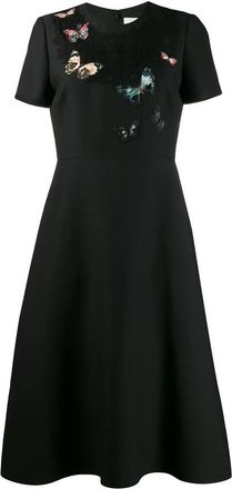 Valentino Garavani Embroidered Crepe Couture Dress