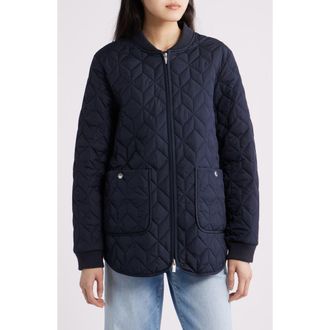 Ilse Jacobsen Art Quilted Coat in Dark Indigo at Nordstrom, Size 10 Us