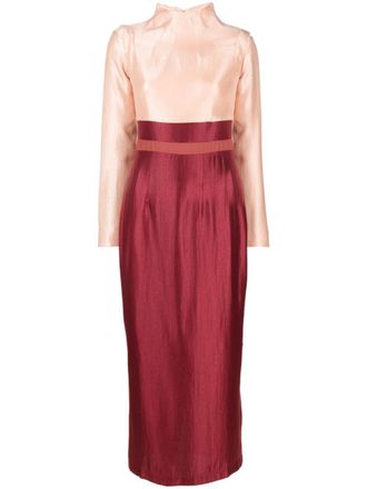 Baruni Maxi-jurk met afneembare mouwen - Rood