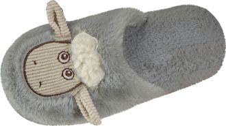 Generic Gray Cozy Slide Slippers with Soft Fleece, Comfortable for All-Day Wear, Perfect for Relaxing at Home, Lightweight Design