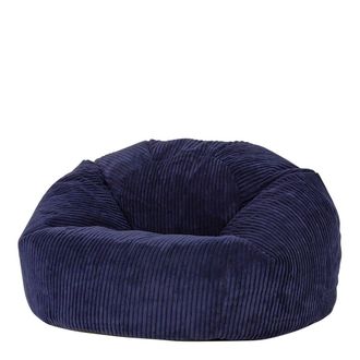 Icon Brand Puf de pana azul marino
